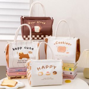 Cute Thermal Lunch Bags for Women Girl Kids Kawaii Portable Lunch Box Accessories Tote Bag Large Food Storage Bags