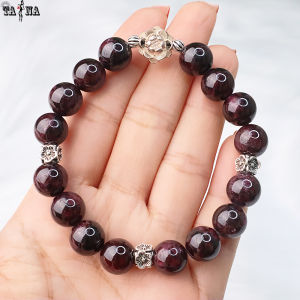 [XẢ KHO GIẢM SÂU] Vòng tay ngọc hồng lựu (garnet) mix charm bạc 925 cao cấp