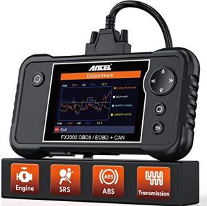 ANCEL FX2000 Car Scanner ABS SRS Transmission OBDII Scanner Diagnostic Tool Check Car Engine Code Reader OBD2 Scanner Vehicle Scan Tool OBD Diagnostic Scanner for All Cars