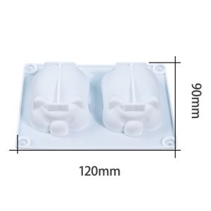 แม่พิมพ์อบซิลิโคนรูปหมูกระต่าย/แม่พิมพ์อบขนมเยลลี่มูสของหวานแม่พิมพ์ตัดไอศกรีมชอกโกแลต/งานแต่งงานเทศกาลปาร์ตี้และงานเครื่องมือทำขนมอบแฮนด์เมดแบบทำมือ