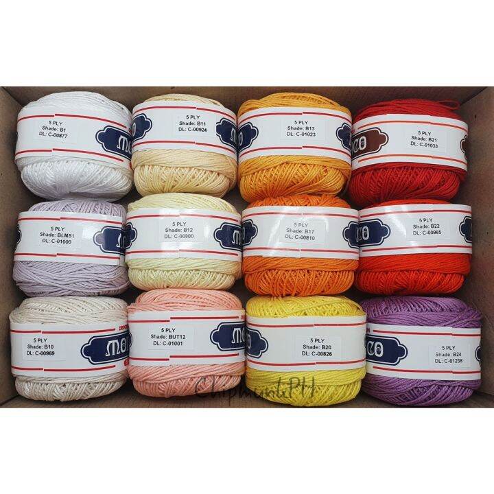 Monaco Mercerized Crochet Cotton 5 Ply [SOLID COLORS Set A] | Lazada PH