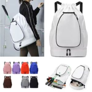 CLOTH 2 vợt Ba lô vợt tennis với túi giày Dung lượng lớn Túi thể thao cầu lông Chuyên nghiệp Chống nước Túi thể dục có dây rút Du lịch