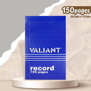Valiant Record Book Red Lines 4 Variants 150 200 300 500 Pages Smooth Paper Durable for School and Office Log Books Recordings