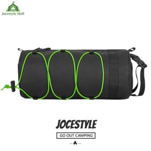 [Jocestyle Mall]Waterproof Bike Handlebar Bag with Handle Strap Bicycle Frame Storage Roll Bag Bike Front Bag for MTB/Road Bikes