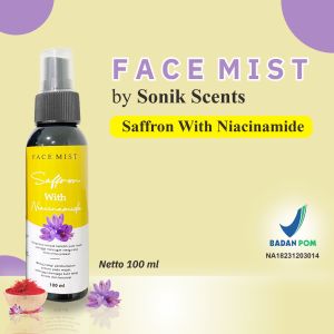 Face Mist Safron With Niacinamide 100ml - Saffron Face Mist pelembab penyegar kulit spray
