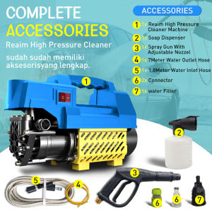 REAIM Alat steam cuci motor mobil Jet Cleaner Mesin Cuci Mobil Motor High Pressure Washer 450BAR