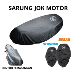 SARUNG JOK MOTOR COVER PELINDUNG JOK ANTI AIR COVER JOK MOTOR HITAM POLOS ORIGINAL MOSCOW GOOD QUALITY UNIVERSAL