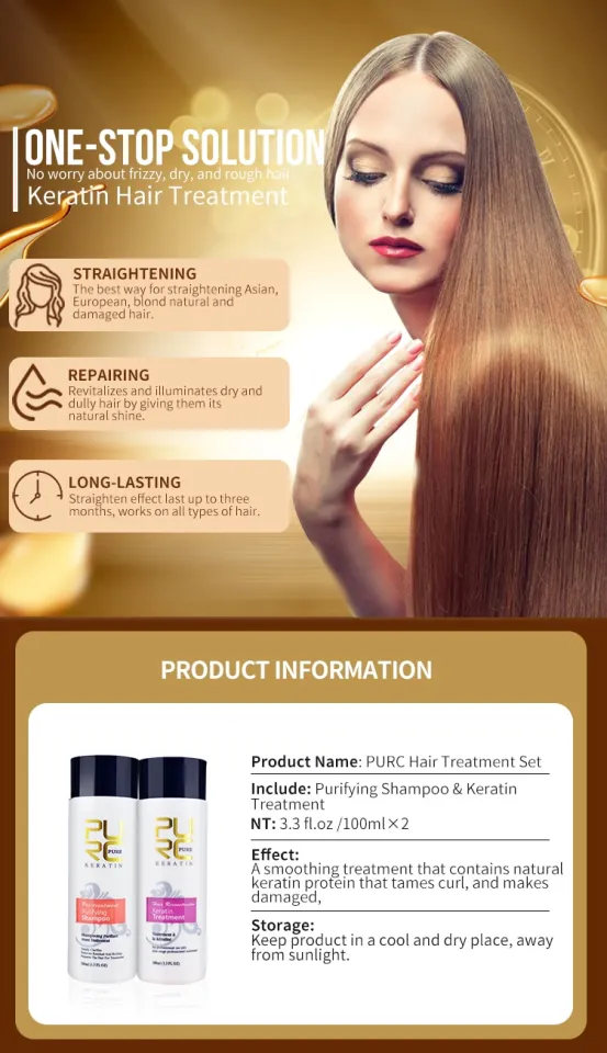 PURC Professional Brazilian Keratin Hair Treatment Straightening