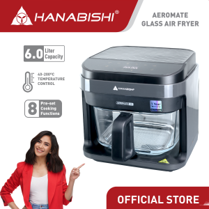 Hanabishi Aeromate 6D Glass Air Fryer HAFRYER60GLDIG