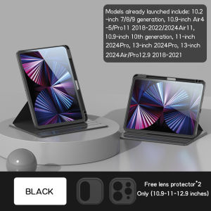 เคสสำหรับ ไอแพด ปรับองศาได้360 องศา เข้ากันได้สำหรับ 10.9 Air4-5/Pro11 2018-2022/2024 Air11 10.2 Gen9 Gen8 Gen7