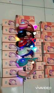 Headphone on-ear bando telinga kucing BK-58M dengan LED Bluetooth