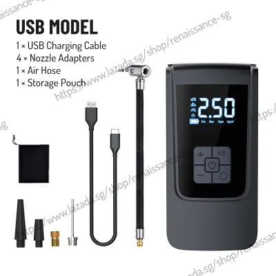 Wireless Air Pump | Bicycle Pump | Portable Electric Air Pump | Tire Inflator | Air Compressor | Bed/Pool Inflatables