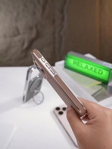 Luxury Business Plating Frame Leather Magnetic Case For iPhone 17 16 15 14 13 Pro Max Magsafe Wireless Charge Shockproof Cover