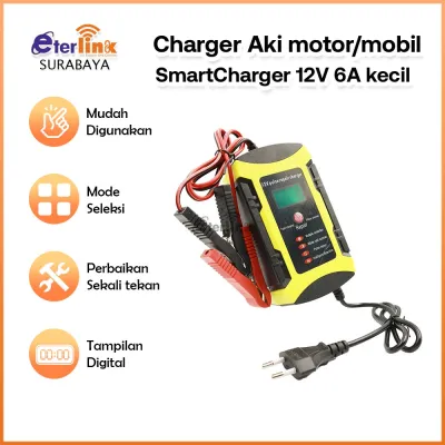 Charger Aki Mobil Motor 6A 12V Mobil Carger Aki Mobil Casan Aki Alat Cas Aki Motor Carger Auto Repair Aki