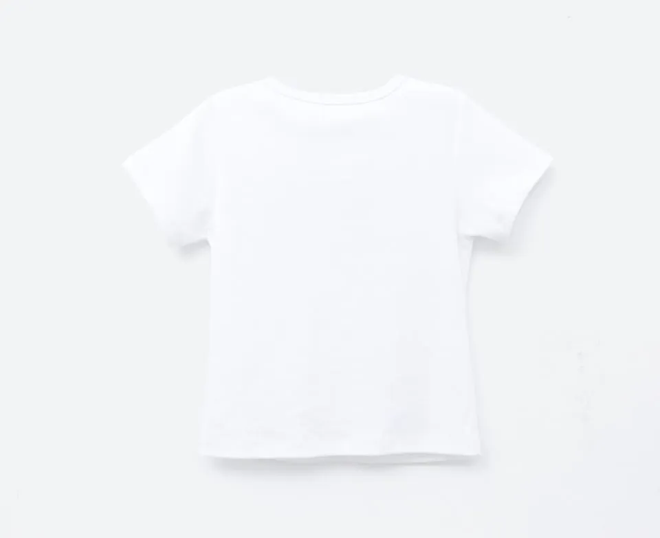 Tシャツ・カットソー RONRON CRAYON RIBBON SLIM CROP T SHIRT 4BUK497 CRAYON RIBBON SLIM CROP T SHIRT WHITE - RONRON 론론
