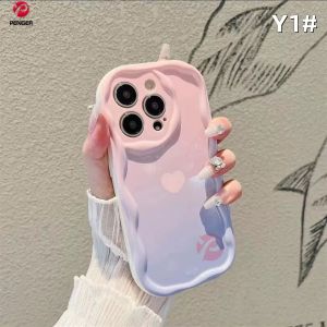(Lokal Ready) PENGER Casing hp OPPO A17 A17k A16 A16s A54s A16k A16e A12 A5s A7 A11K A1K A57 A77S A53 2020 A3s A12e A33 A31 A52 A92 A54 Reno 8T 4G Reno 5F Candy Gradient Love Heart Lembut 3D Bergelombang Curved Edge Case