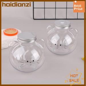 haidianzi Kawaii Cat Water Bottles For Milk Tea Coffee Juice Portable Drinking Cup Home Transparent Juicing Beverage Drink Bottle BPA Free
