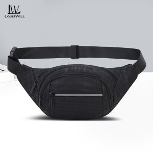 LouisWill Waist Bag Chest Bag Crossbody Chest Bag Multi-Functional Fitness Bag Small Waist Pouch Waterproof Wear-Resistant Waist Bag with Adjustable Strap for Workout Running