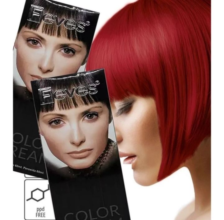 Feves Hair Color Cream 60 ml + Developer cream 60ml ( Semir Rambut