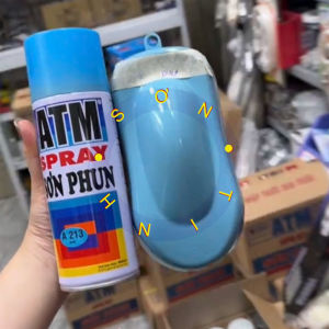 Sơn phun xịt ATM A216 màu xanh dương đậm đen Dark Blue sơn đa năng tôn sắt thép nhựa