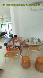 Bộ Bàn Ghế Cánh Én Cao Cấp Mây Nhựa HEALHOMES Ban Công Sân Vườn Quán Cafe Phòng Khách Sang Trọng