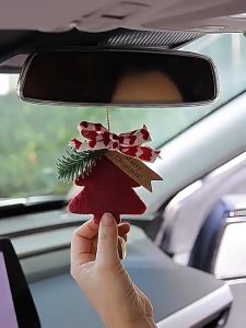 Christmas Tree Bell Hanging Ornament Door or Wall Hanging Plush Car Ornament Christmas Gift