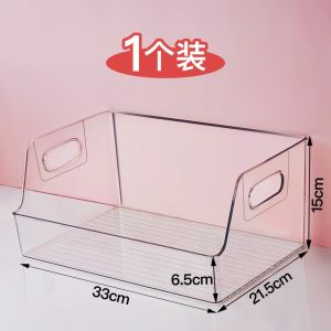 LZD  Large Capacity Thickened Acrylic Book Shelf   Creative ins Plastic Transparent Student Desktop Book Storage