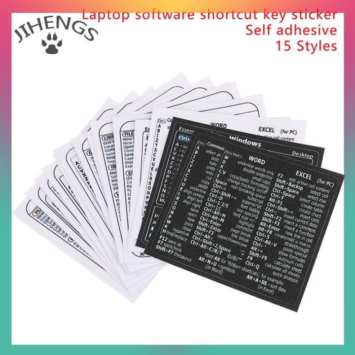JIHENGS 14 Windows PC Reference Keyboard Shortcut Sticker Adhesive for ...
