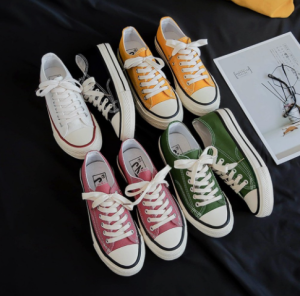Sepatu Kanvas Wanita Korea Style Warna Warni Women Canvas Shoes Import ISP026