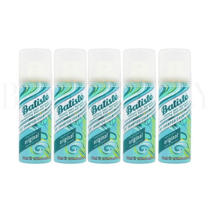 [Bundle of 5] Batiste Dry Shampoo 5 x 50ml (Scent Options) Travel