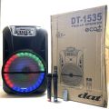 Speaker Portable Wireless Dat DT 1535 Eco Party LED Original 15 inch. 