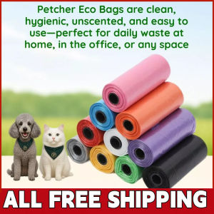 【Free Shipping】20 Rolls=300 PCS Pet Trash Bag Dog Poop Bag Printed Pet Garbage Disposable Trash Bag Dog Poop Bag Dispenser Pet Trash Bag Garbage Bag Pet Poop Bag foot Printed Dog Garbage Disposable Trash Bag (15 bags a roll )