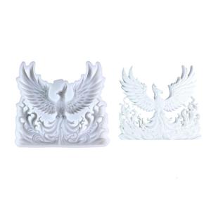Silicone Ornament Molds Resin Crafting Moulds Phoenixes Shape Hanging Pendant Molds for Creative Projects Safe for Oven