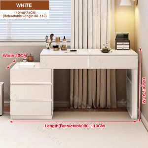 UPSEN Simple Modern Desk Computer Desk Study Desk With Drawer Storage