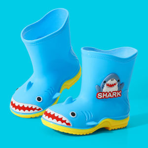 Childrens Rain Boots Womens Fleece-lined Warm Detachable Water Shoes Non-slip Waterproof Rain Boots Young Childrens Small and Medium-sized Childrens Baby Boys Boots