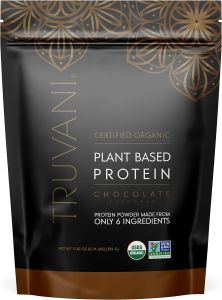 Truvani Organic Vegan Protein Powder Chocolate - 20g of Plant Based Protein Pea Protein for Women and Men Non GMO