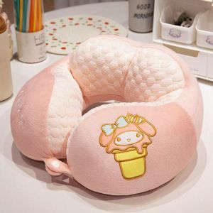 JURHOMIE Kuromi My Melody Napping Pillow Cartoon Soft Travel Neck Pillow Trendy Portable U-Shape Cervical Cushion Office Nap