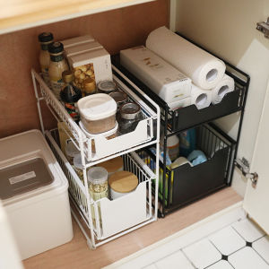 Local seller Under Sink Rack/ Kitchen Shelf Storage / Space Organizer / Kitchen Cabinet Drawer / Multipurpose Organise