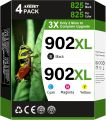 902XL Ink Cartridges for HP Printers Compatible for HP 902XL Ink Cartridges Combo Pack Replacement for HP Officejet Pro 6978 Printer Ink Cartridges 6968 6958 Printers（4 Pack）. 