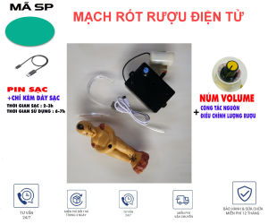 Combo Mạch Chế Bình Rót Rươu Cảm Ứng kèm chú tiểu làm sẵn kèm cáp sạc [không kèm bình] miễn phí ship