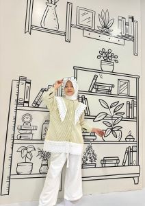 Inara Series Atasan Kemeja Anak Perempuan Salur Katun Dealova