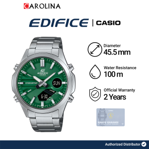 Jam Tangan Pria Casio Edifice EFV-C120D-3A Green Dial Stainless Steel Strap