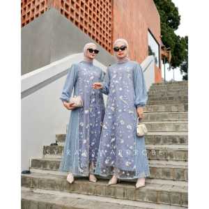 NEW - DAREEN DRESS SILK + BRUKAT CHANTILY KONDANGAN GAMIS BRUKAT TERBARU GAUN KONDANGAN MUSLIMAH DRESS RAYA COLLECTION