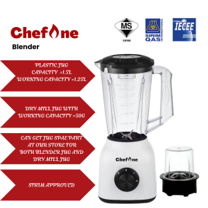 <FREE BUBBLE WRAP><SHIPPING FROM MALAYSIA>CHEFONE BLENDER 1.5L PENGISAR SIRIM APPROVED TYB-358