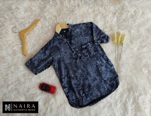 Naira - Kemeja kurta denim - Kemeja anak laki-laki 3-14Thn - Kemeja jeans anak - Koko kurta pakistan - Kemko - Kemeja jeans - Kemeja anak trendy - Kemeja anak murah