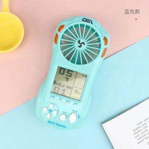 New game console small fan portable fan creative fan Tetris toy fan handheld game console