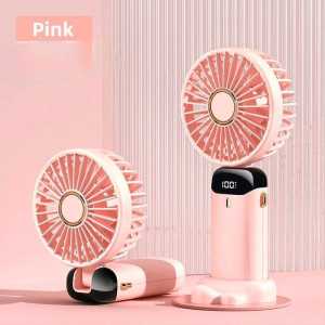 H88 Kipas Mini LED S12Pro Portable USB Kipas Lipat Leher 5 Speed Wind