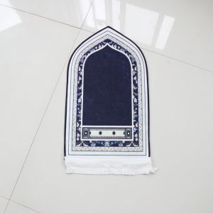 LBU2221 Thick Prayer Mat Soft Travel Prayer Rug Retro Non-slip Prayer Mat Carpet