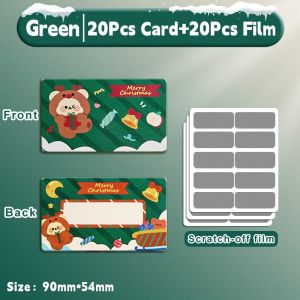 20/40Pcs Scratch Award Card Christmas Christmas Series Scratch Card Student Reward Xmas Party Fun