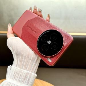 Case for Vivo X200 Pro Mini X100 Pro X100s Pro X100 Ultra Luxury PU Leather Phone Case Hard Back Cover Electroplating Frame Fine Hole Lens Film Anti-drop Shockproof Protective Case